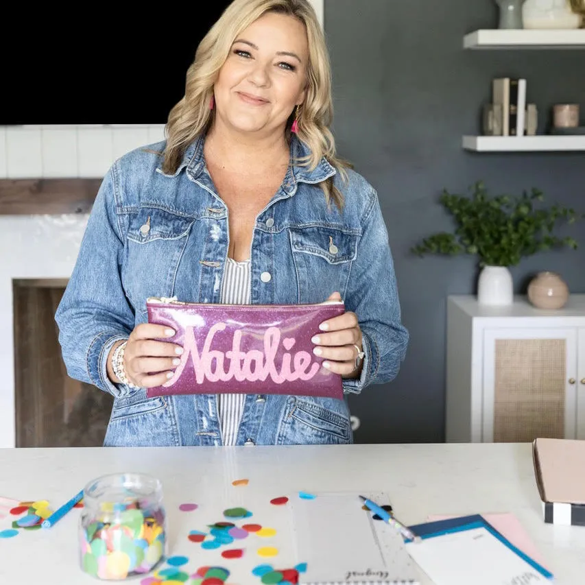 🌟 Create Your Own Glitter Vinyl Clutch! 🌟