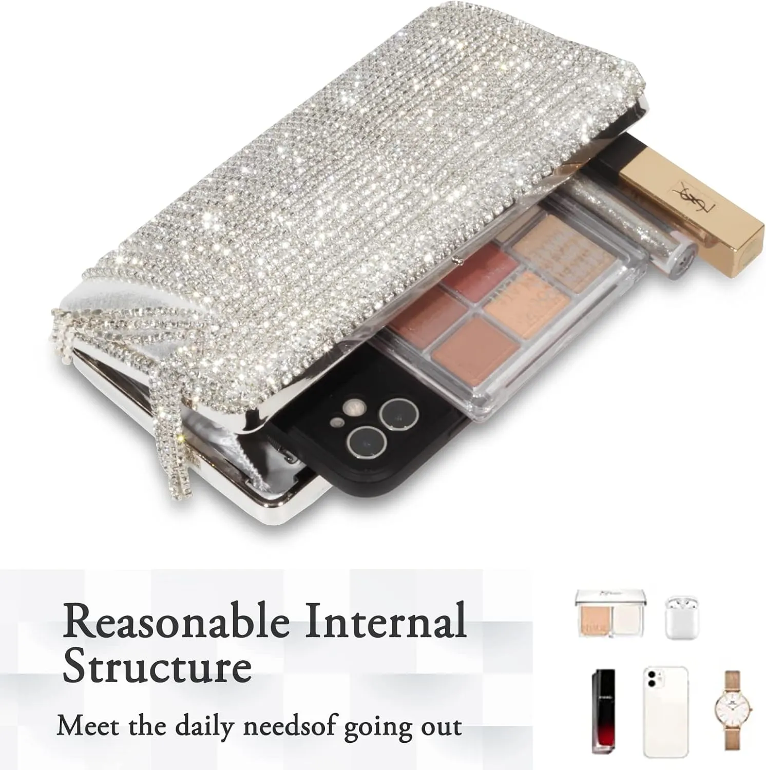 AOYUNHUI Clutch Purses for Women Wedding Cross Body Bag Purses for Women Wedding Prom Party Club
