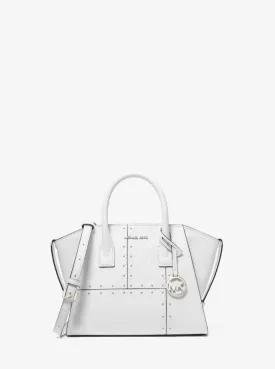Avril Small Studded Patchwork and Signature Logo Satchel