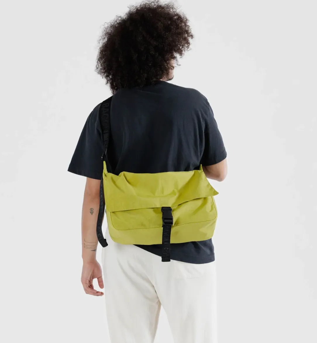 Baggu Lemongrass Nylon Messenger Bag