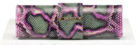 Baraboux Multicoloured Snake Effect Clutch Bag One Size