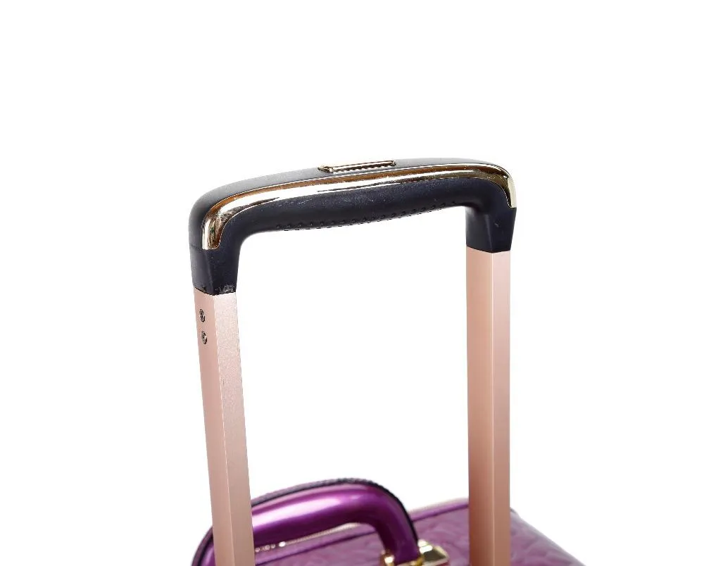 Brangio Embossed Floral Glossy Trolley Bag
