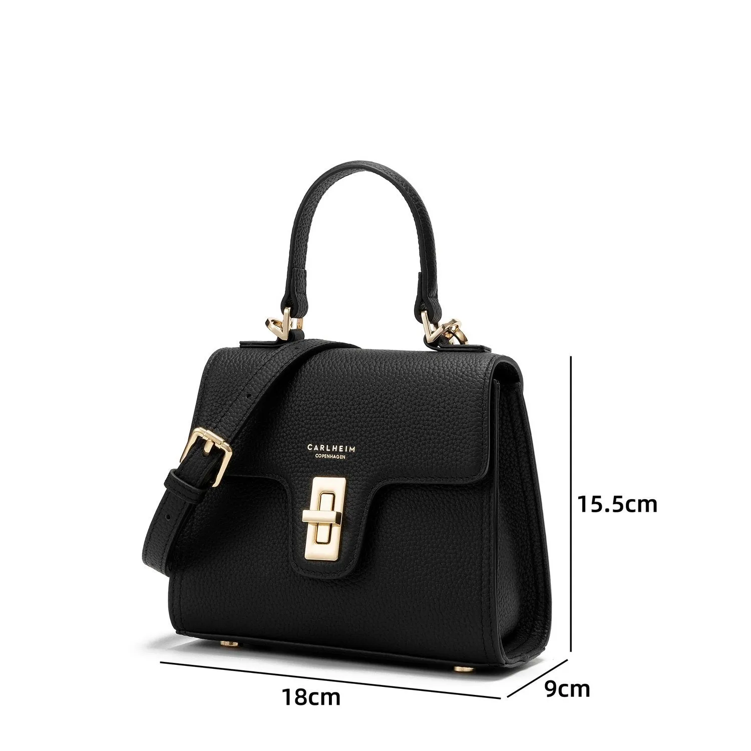 Chloe Genuine Leather Handbag (Black)