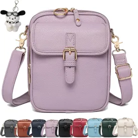 collaboraten1 Crossbody Leather Bag, Large Capacity with 10 Card Slots, Women's Anti-Theft Vintage Shoulder Messenger Bag