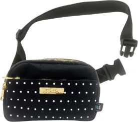 Cute Trendy Crossbody Mini Belt Bag for Chaos Coordinator - Adjustable Strap Small Black Fanny Pack for Workout Running Traveling Hiking