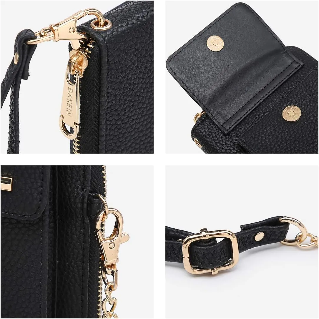 Dasein Crossbody Bag Phone Purse Handbag for Women Shoulder Bag Credit Card Wristlet Wallet with Multi Pockets