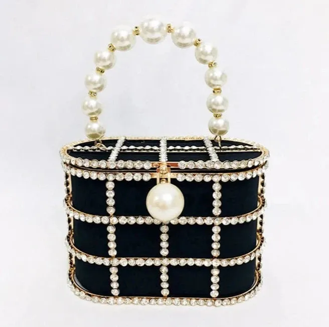 Diamond Caged Clutch Bag