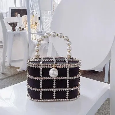 Diamond Caged Clutch Bag