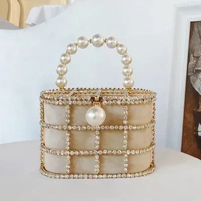 Diamond Caged Clutch Bag
