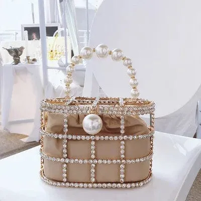 Diamond Caged Clutch Bag