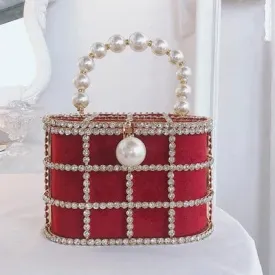 Diamond Caged Clutch Bag