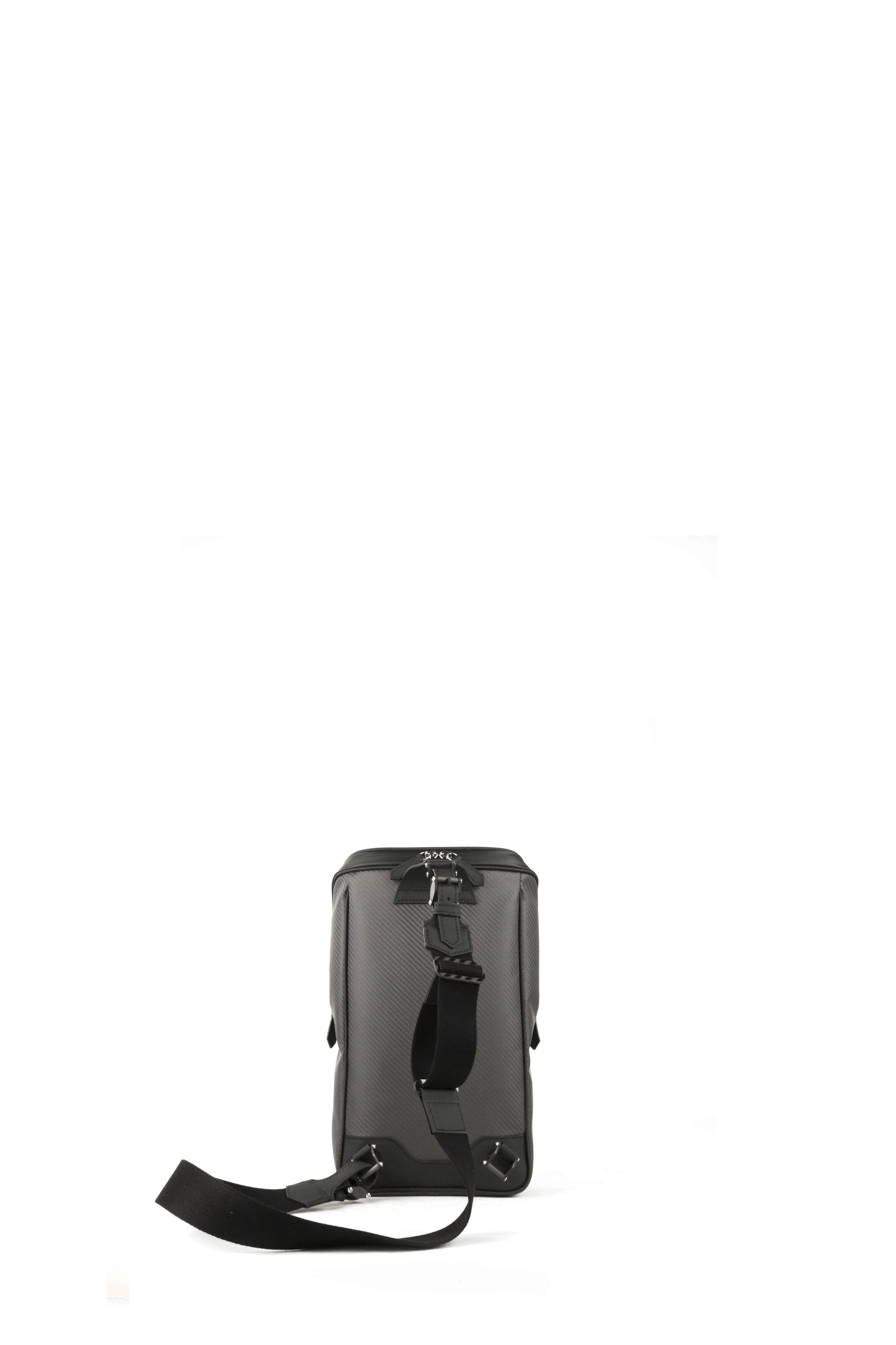 Dropperino Soft Carbon Fiber Crossbody Bag, Black