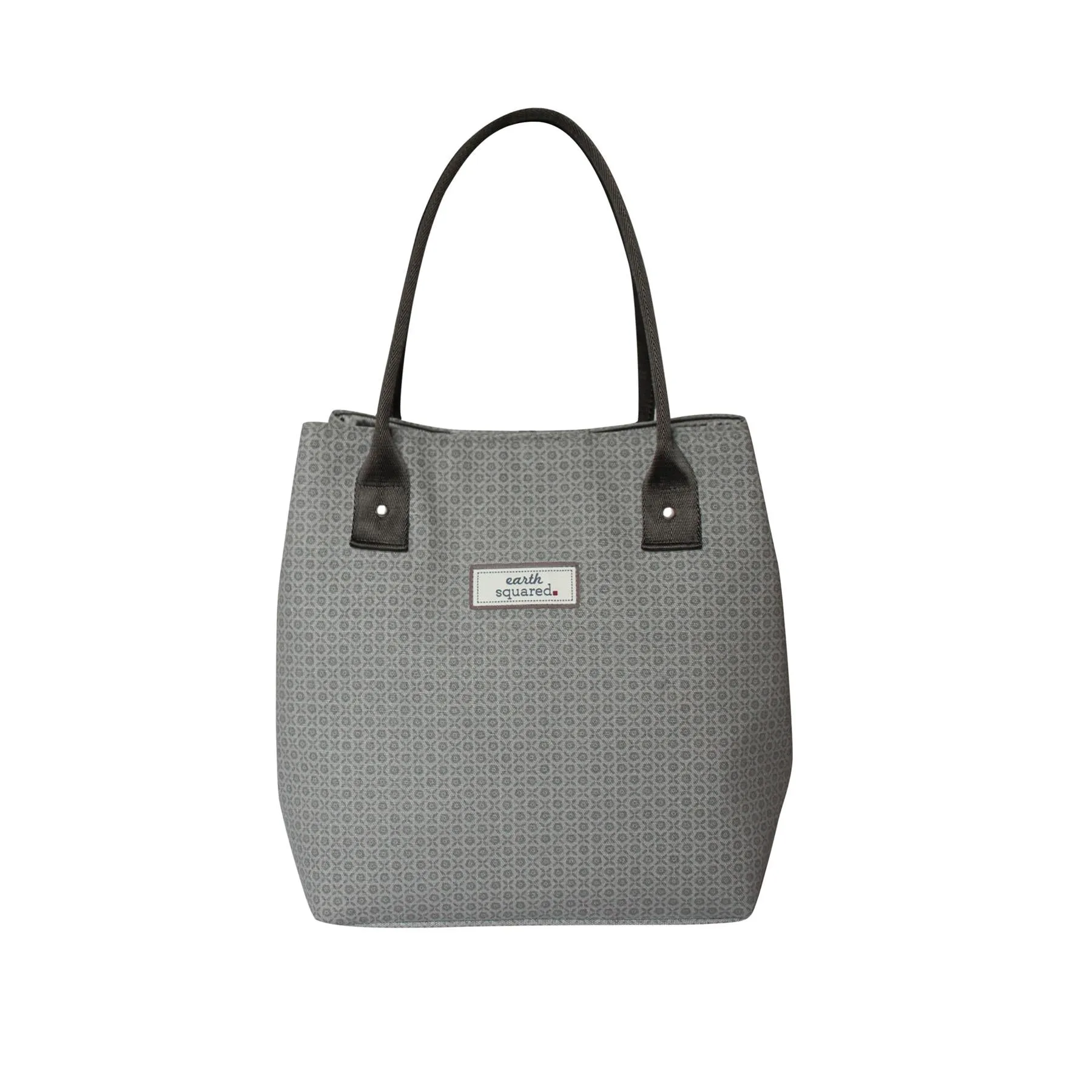 Earth Squared - Slouch Tote Bag - Handbag - Grey Printed Canvas - 40x28x16cm