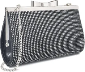Evening Clutch Bag Cocktail Prom Sparkly Rhinestone Crystal Bride and Bridesmaid Wedding Party Formal Purses for Women