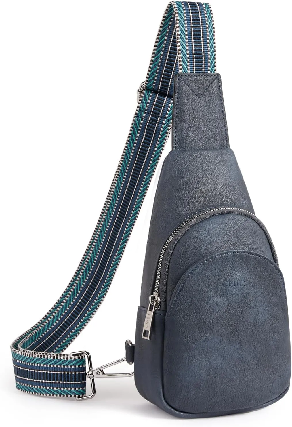 Faux Leather Black Crossbody Travel Sling Bag