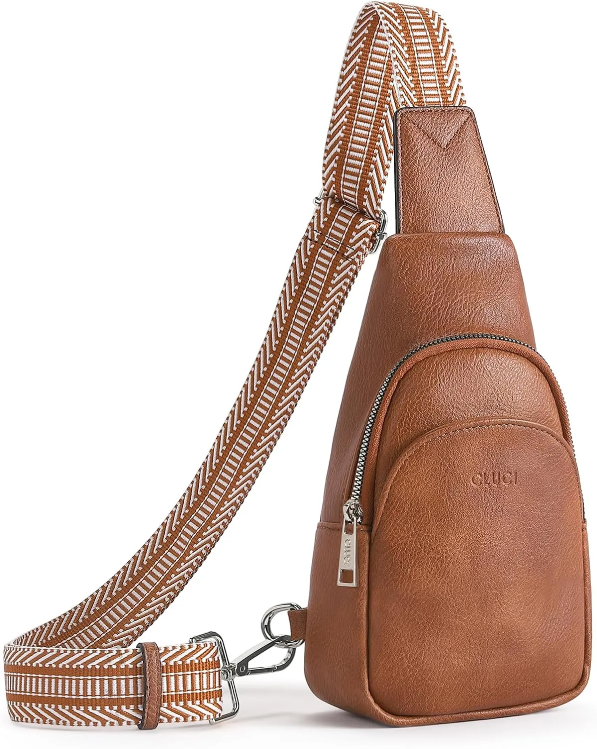 Faux Leather Black Crossbody Travel Sling Bag