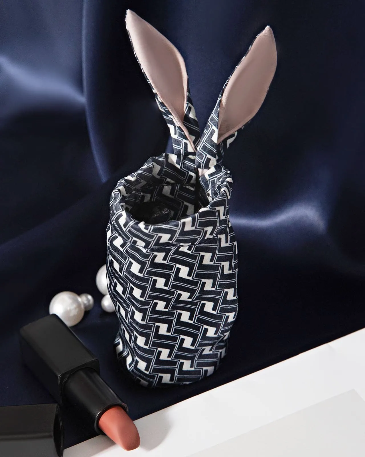 FEELITS 100% Royal Mulberry Silk. A/W limited edt-Royal Sustainable Silk  Bunny Pouch
