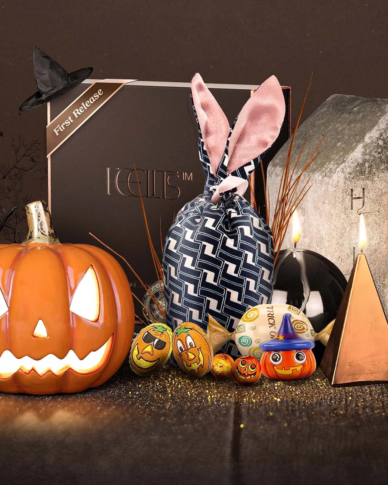FEELITS 100% Royal Mulberry Silk. A/W limited edt-Royal Sustainable Silk  Bunny Pouch