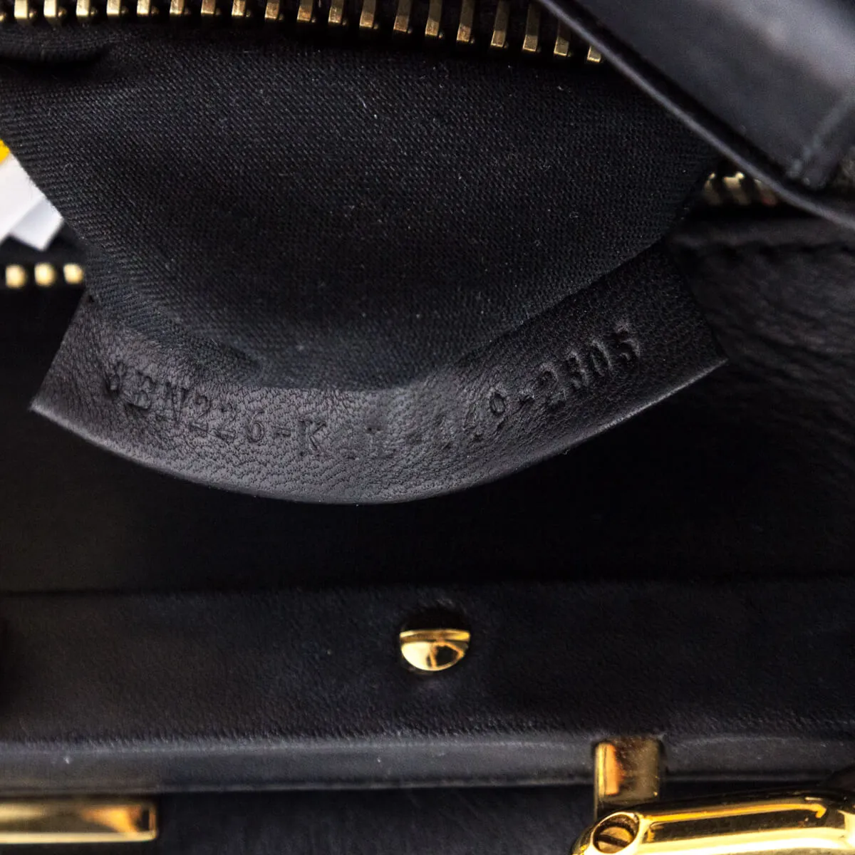 Fendi Black Nappa Medium Peekaboo Iconic Satchel