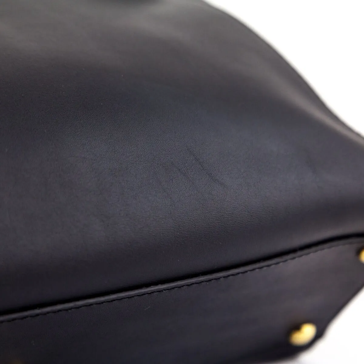 Fendi Black Nappa Medium Peekaboo Iconic Satchel