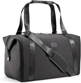 Fit & Fresh Premium Neoprene Weekender Bag With Trolley Sleeve - Large Overnight, Carry-on, Duffel, Gym, and Hospital Bag for Labor & Delivery