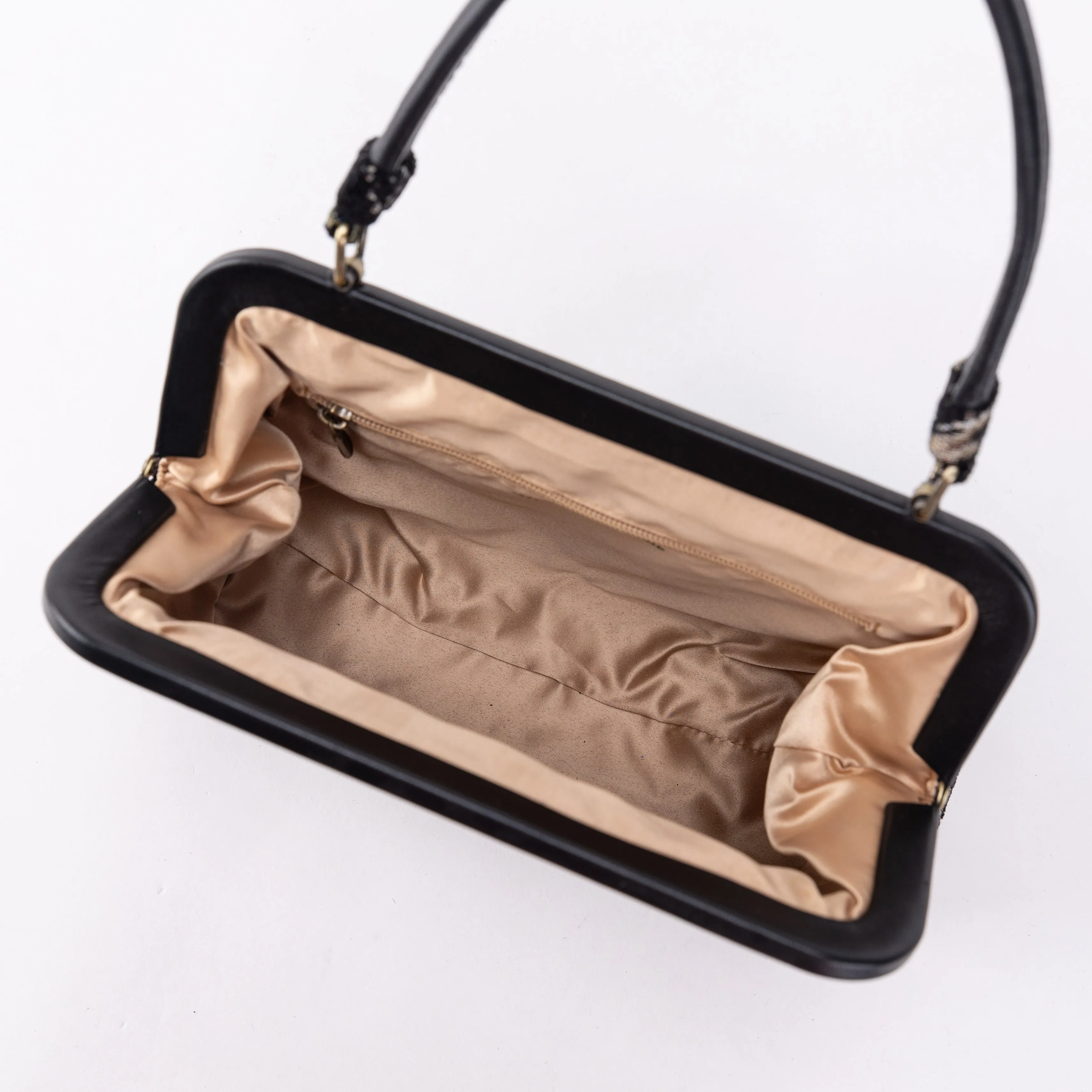 Floral Black Alma Satchel