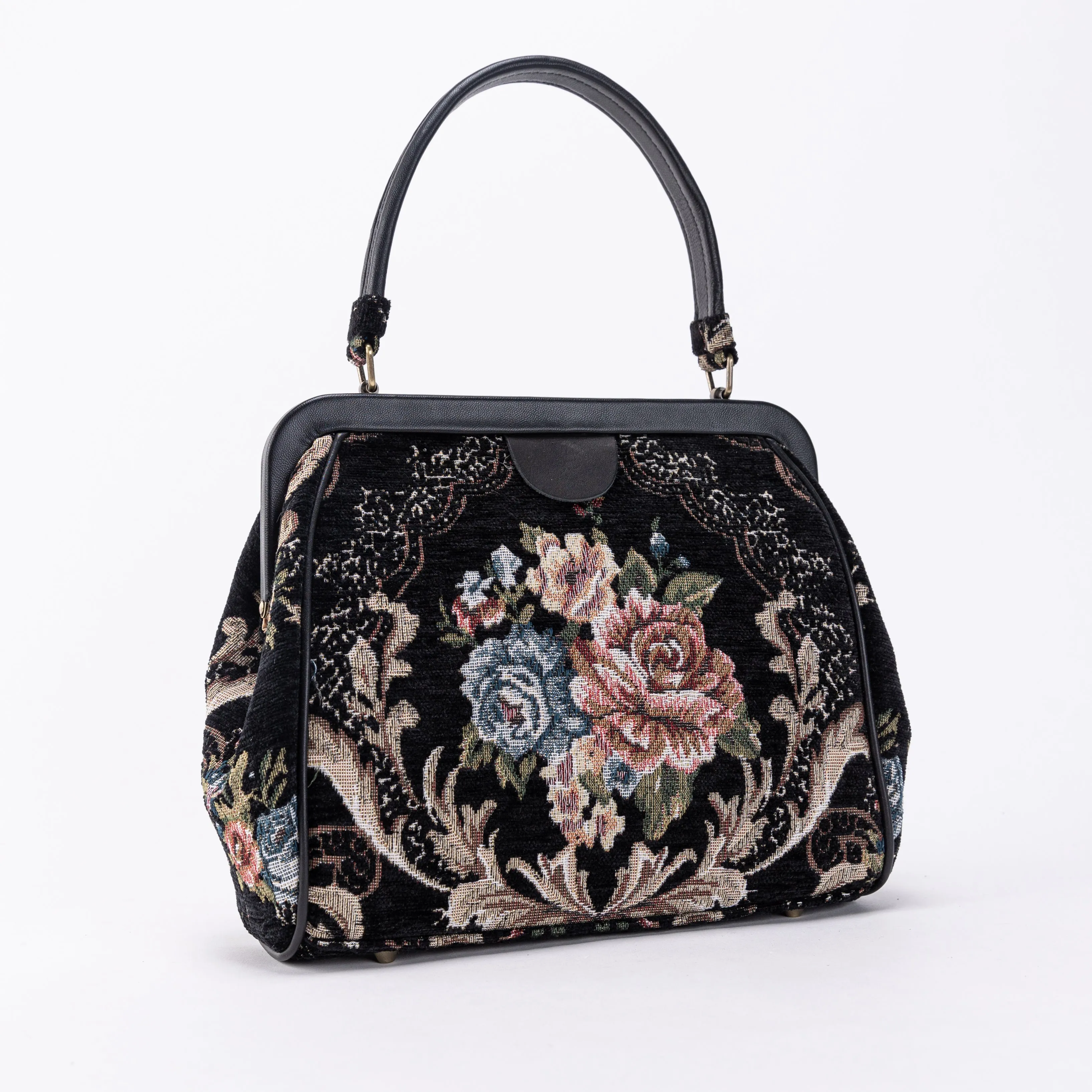 Floral Black Alma Satchel