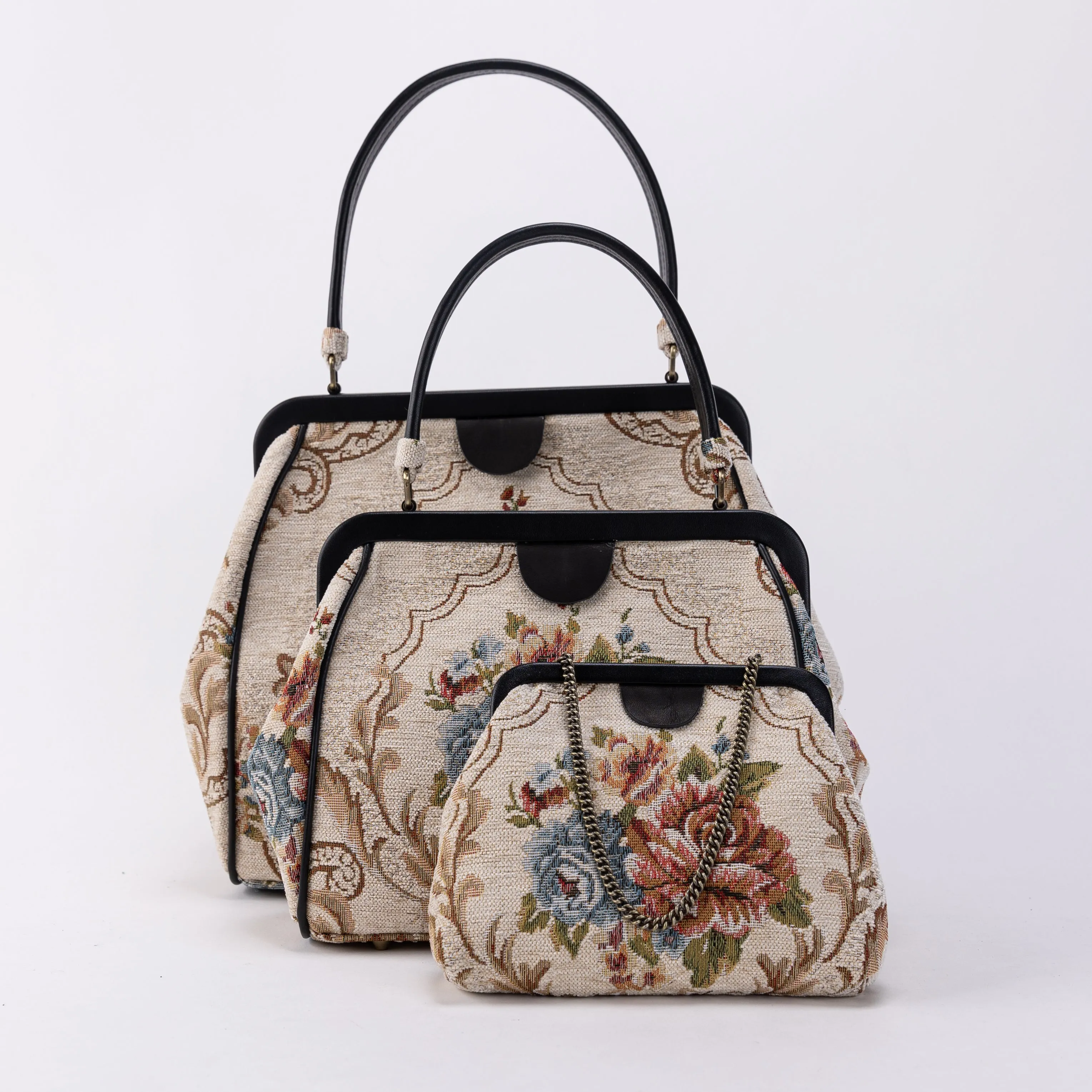Floral Cream Alma Satchel