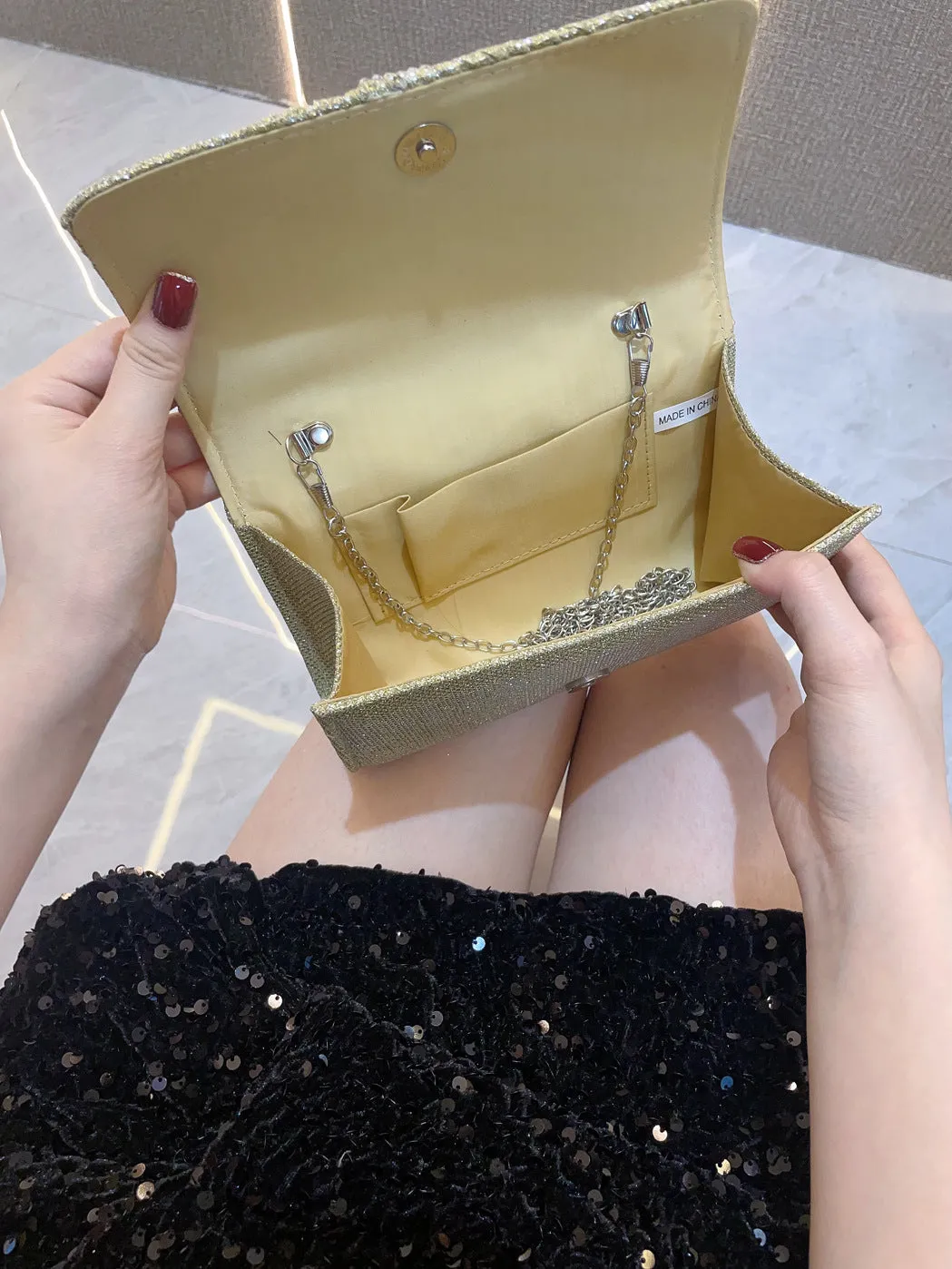 Girl texture diamond bag evening dress banquet hand bag cheongsam bag
