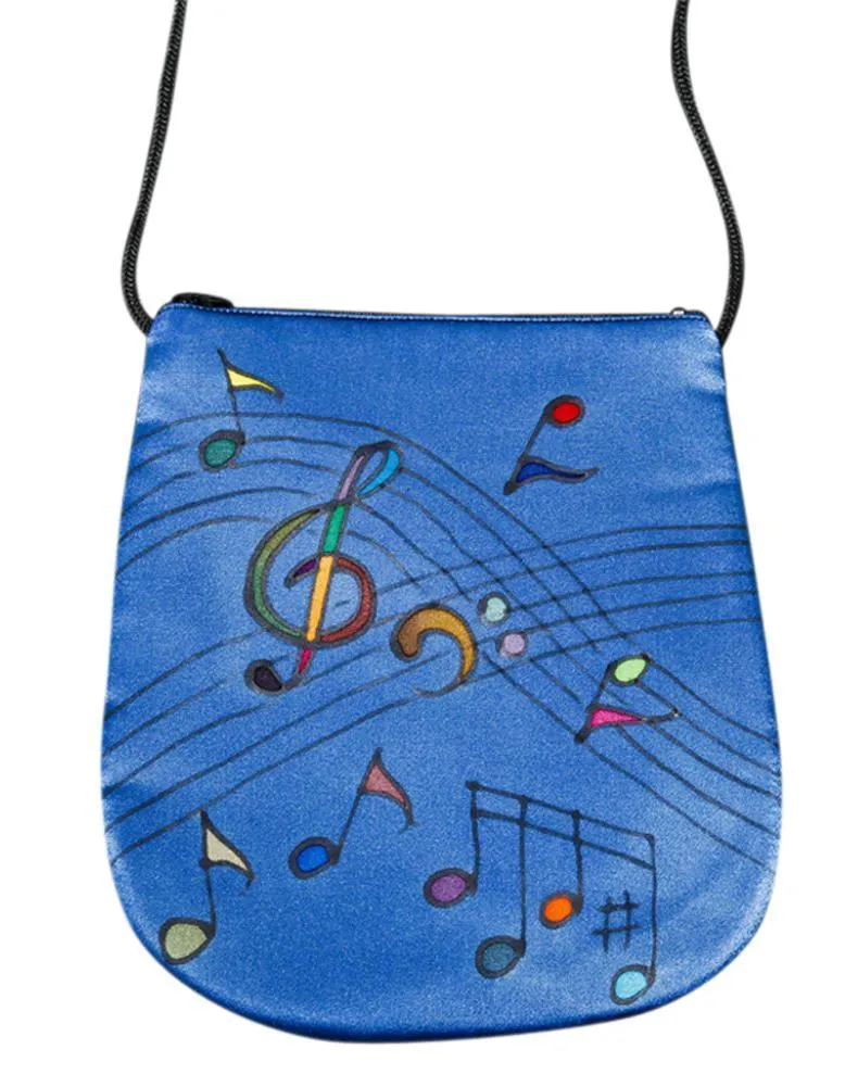 Hand Painted Silk Purse Perfume Bag - Music Celestial