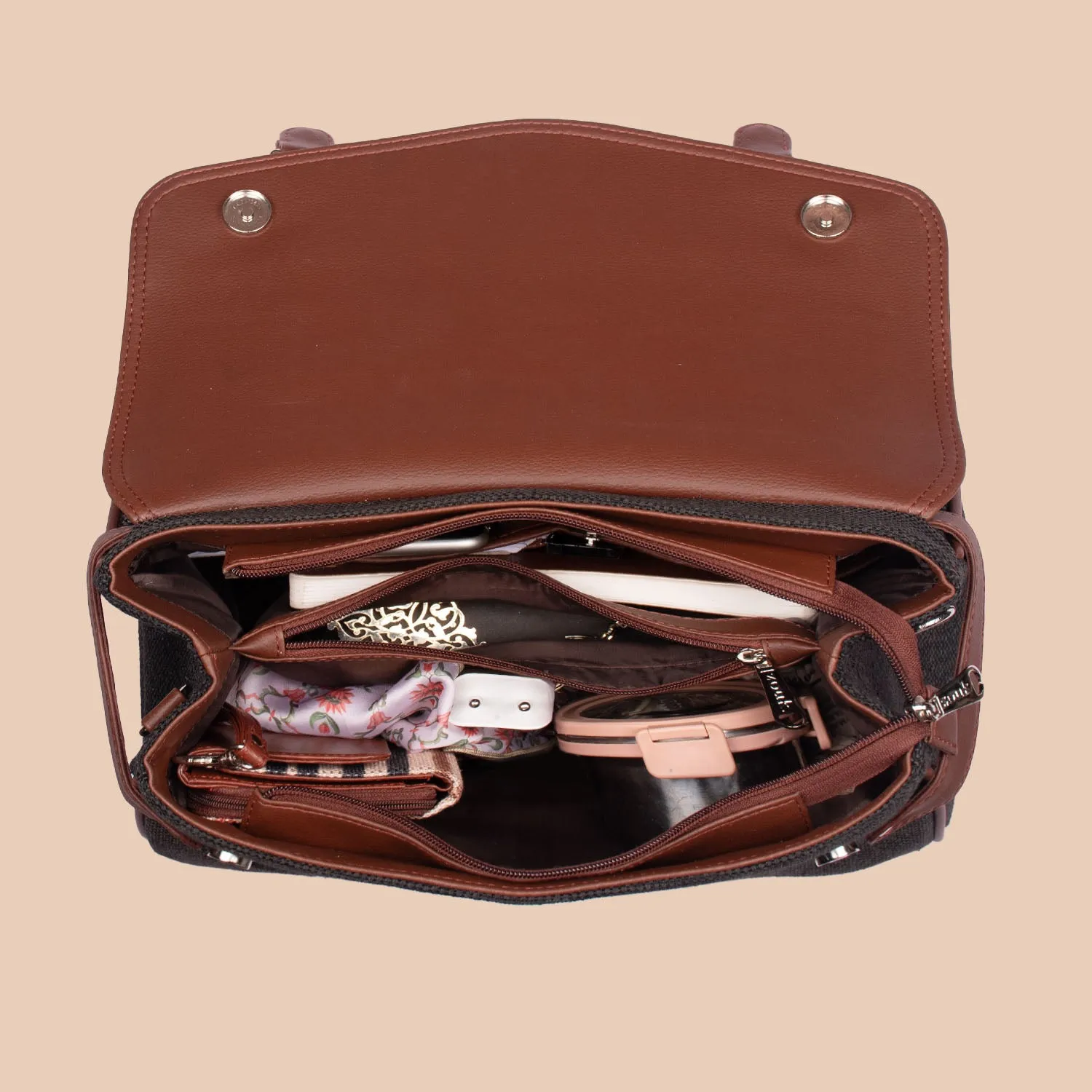 Konkona Heritage Satchel Bag - Nawabi Couture
