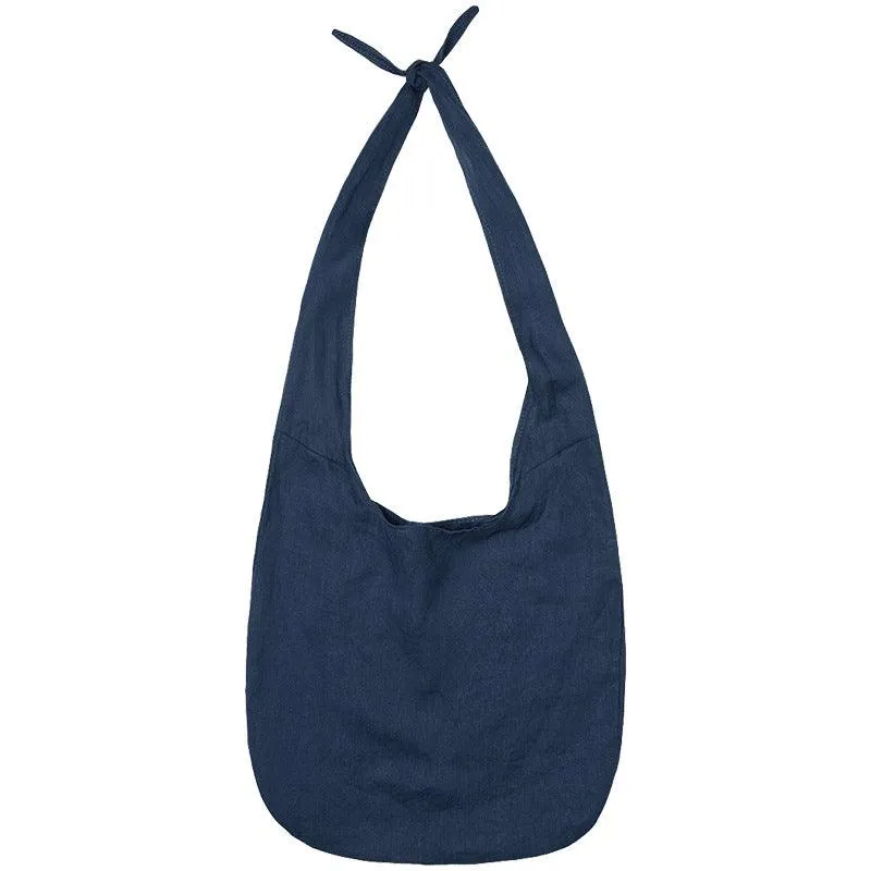 Linen Sail Underarm Satchel for Ladies - Spacious Elegance in Natural Tones