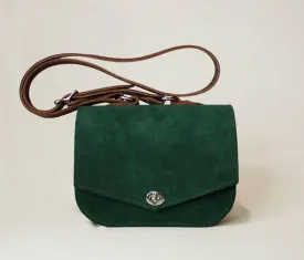 Marie Satchel - Green Suede
