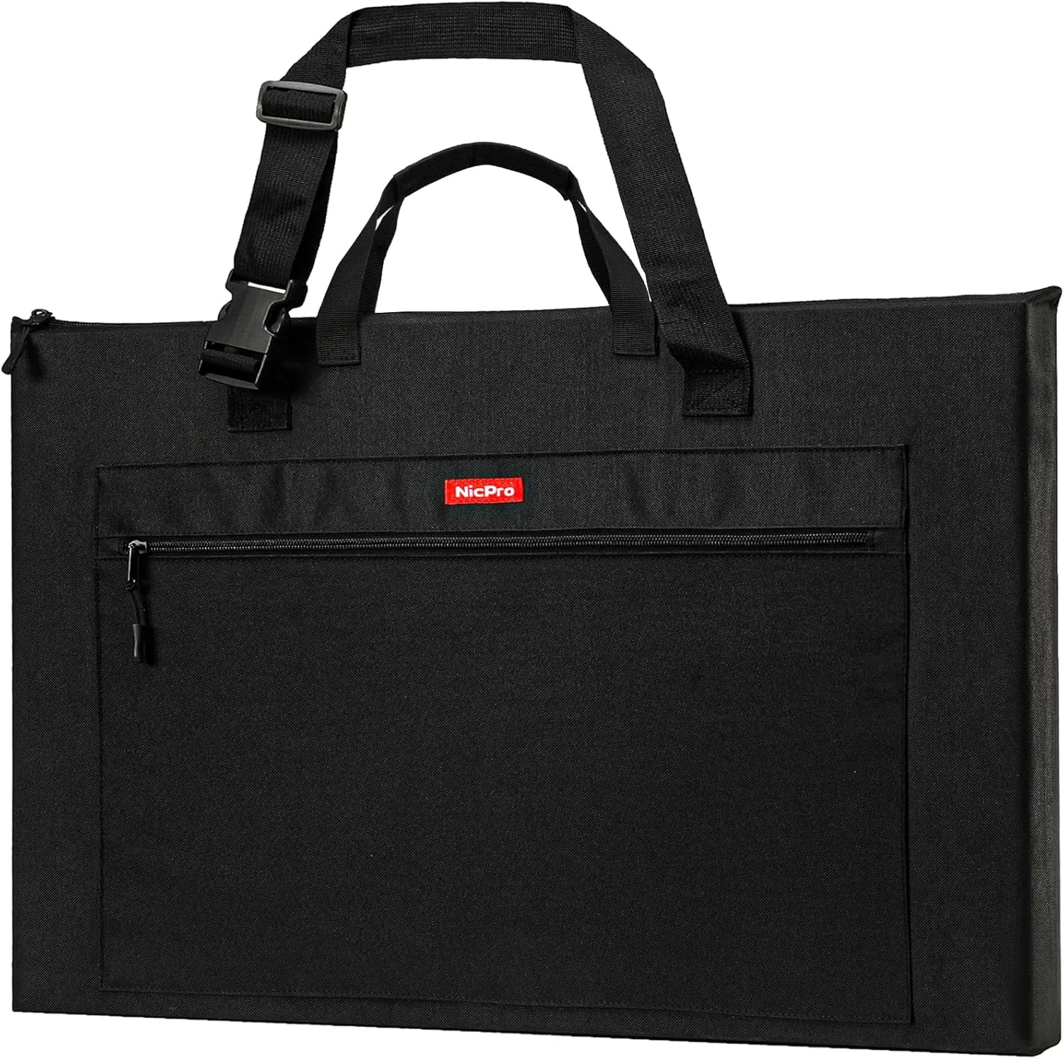 Nicpro Light Weight Art Portfolio Bag, 18x 24 Inches Waterproof Nylon Art Portfolio Case with Shoulder & Handle Carry, for Artwork, Poster, Sketch Drawing, Canvas, Photography, Solar Panel Storage