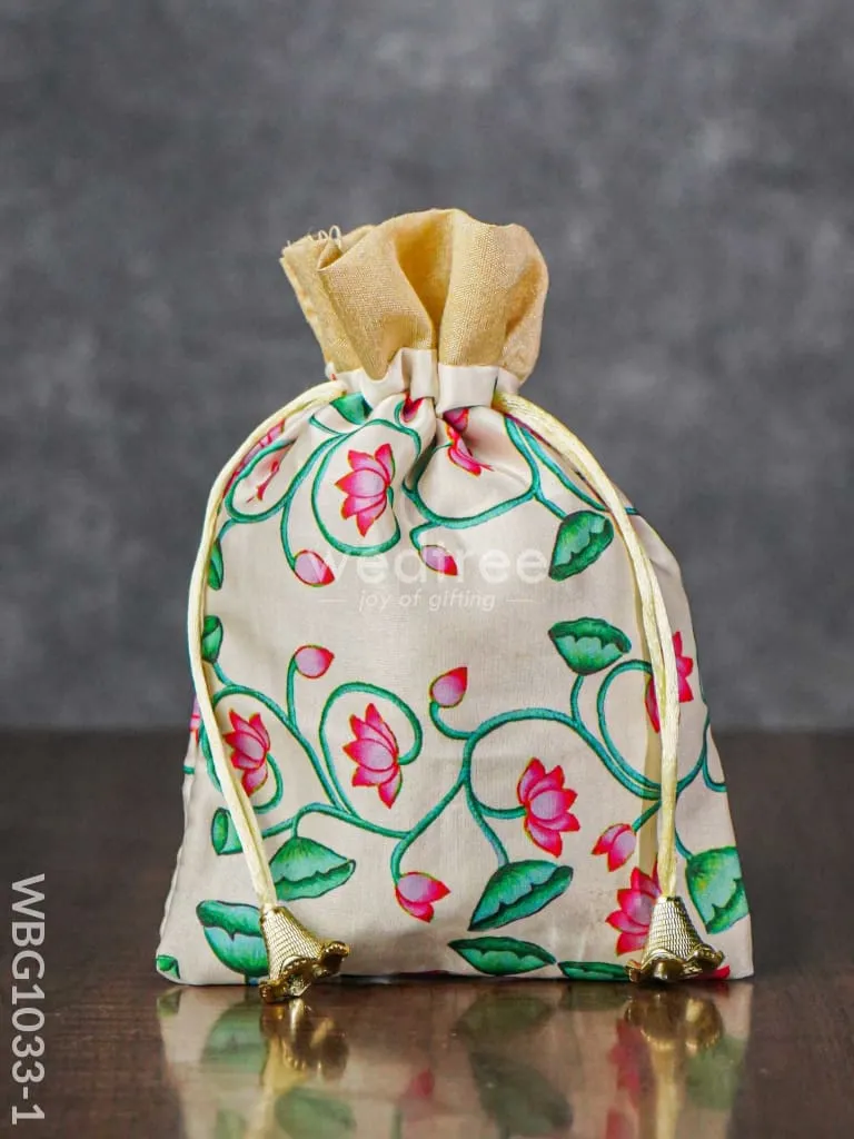 Pichwai Print String Bag - WBG1033
