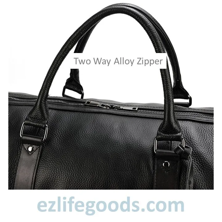 Soft Genuine Cowhide Leather Travel Bag 55 cm
