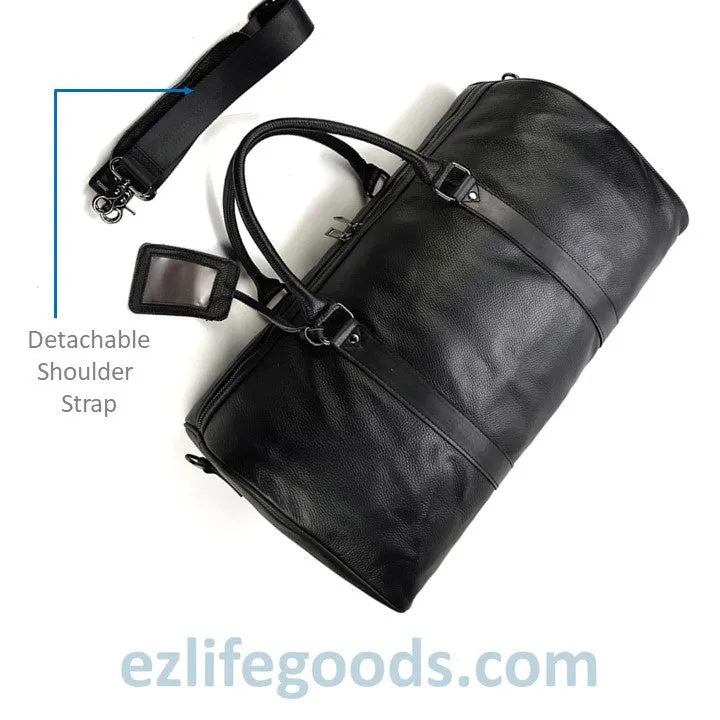 Soft Genuine Cowhide Leather Travel Bag 55 cm