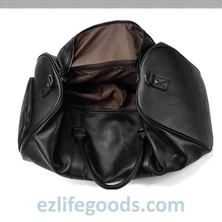 Soft Genuine Cowhide Leather Travel Bag 55 cm
