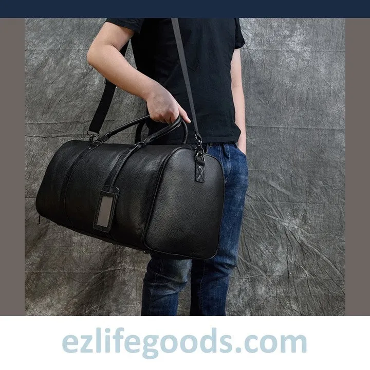 Soft Genuine Cowhide Leather Travel Bag 55 cm