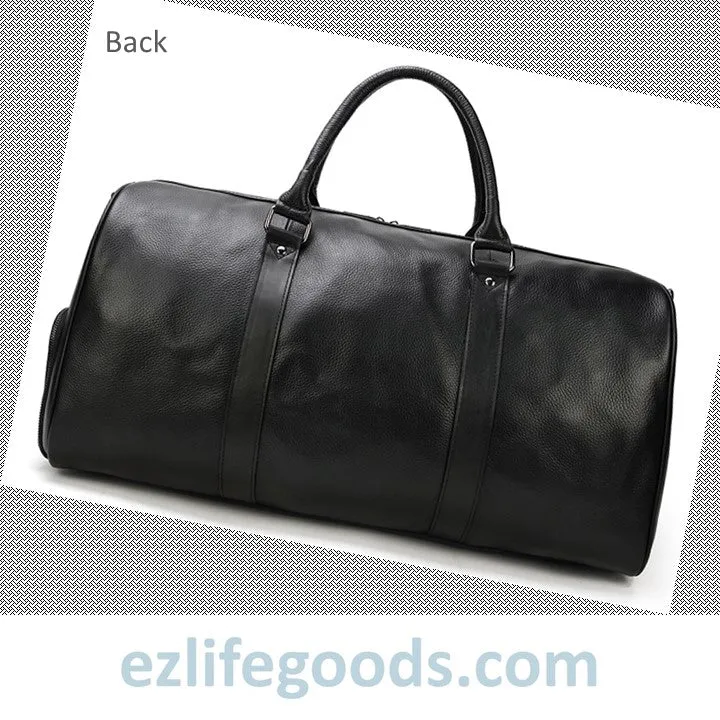 Soft Genuine Cowhide Leather Travel Bag 55 cm