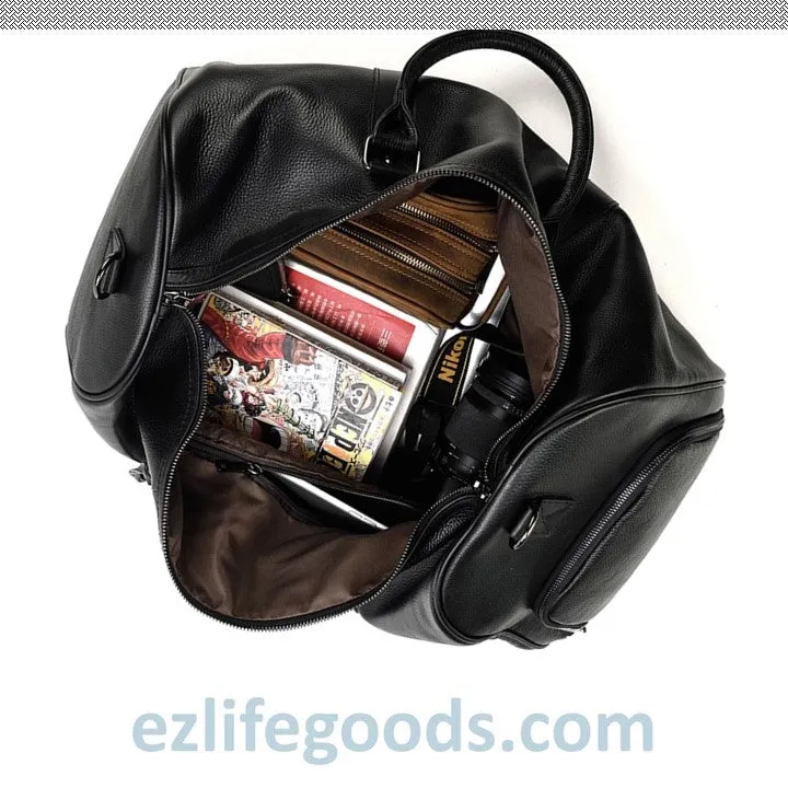 Soft Genuine Cowhide Leather Travel Bag 55 cm