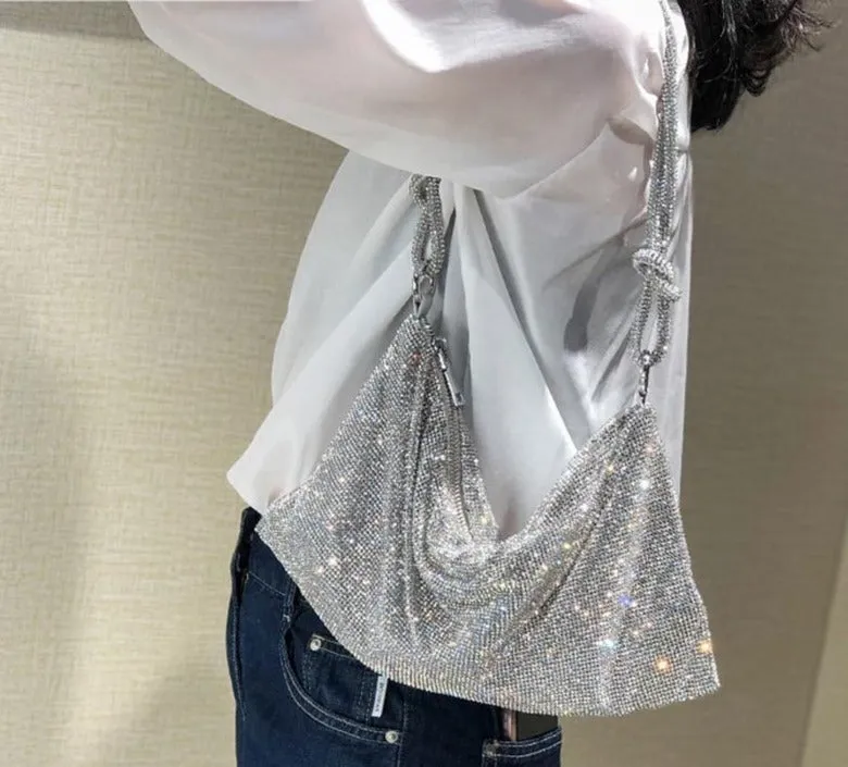 Sparkling Silver Clutch Bag