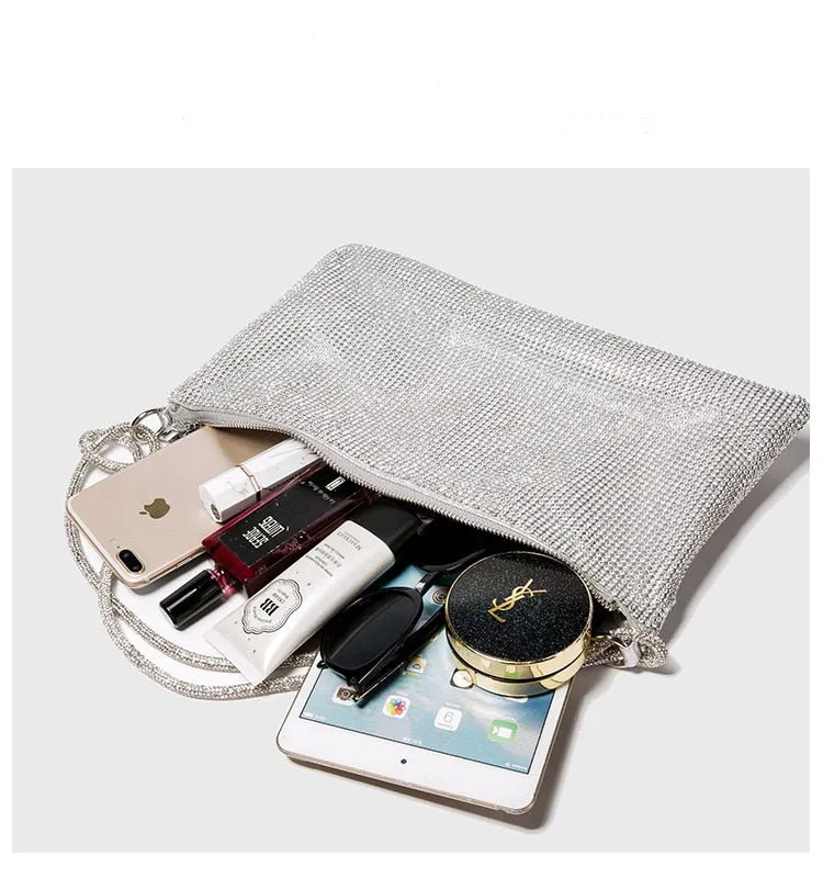 Sparkling Silver Clutch Bag