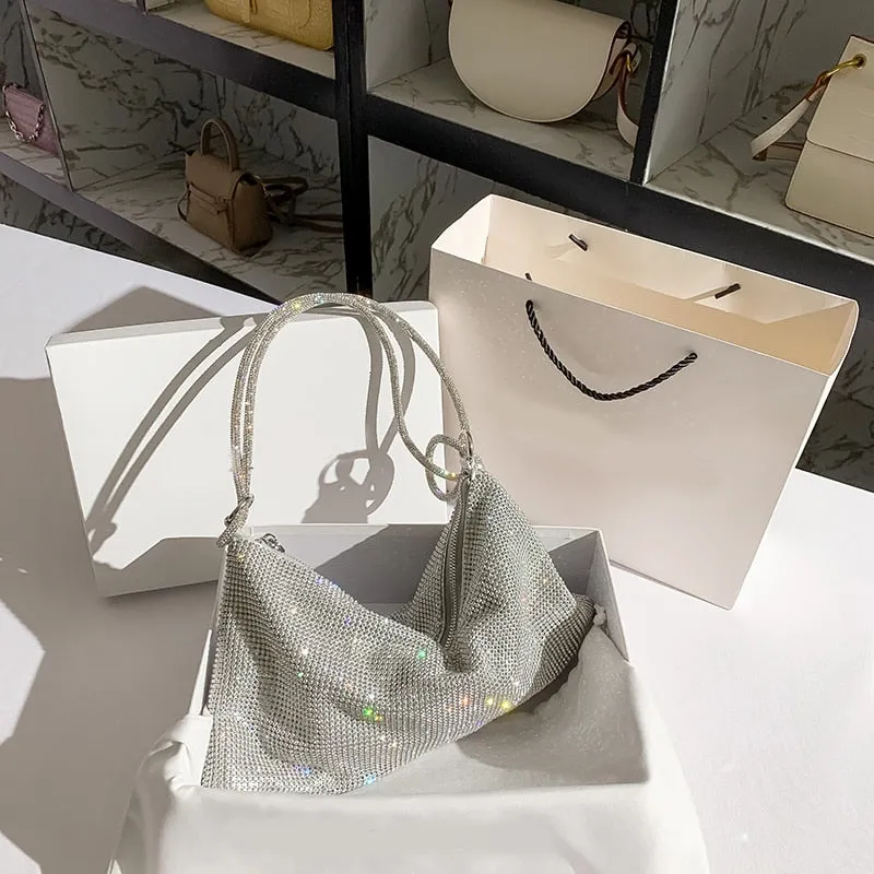 Sparkling Silver Clutch Bag