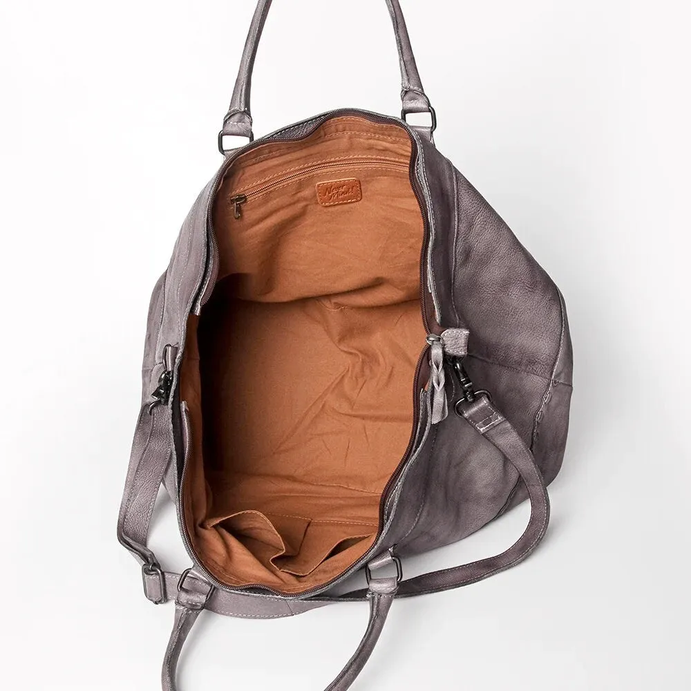 The Wilcox Royal Vintage Leather Weekender Duffel Bag