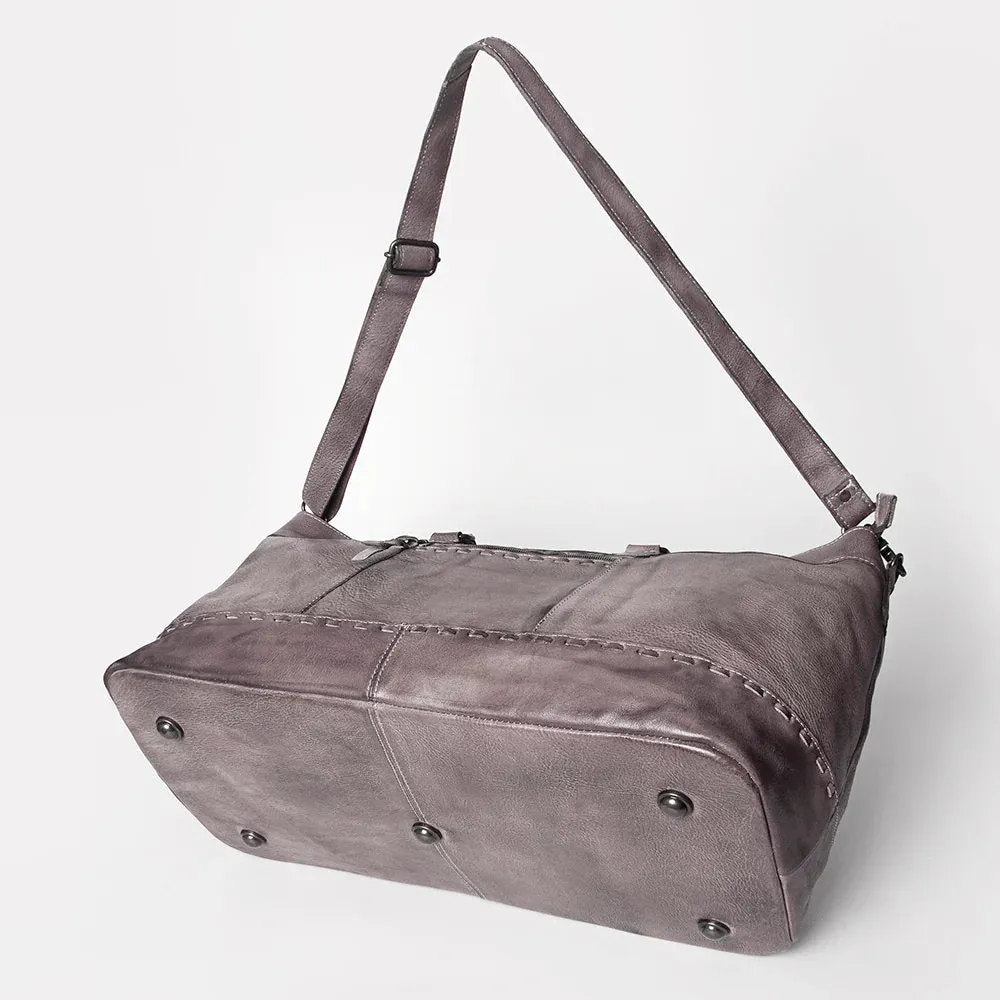 The Wilcox Royal Vintage Leather Weekender Duffel Bag