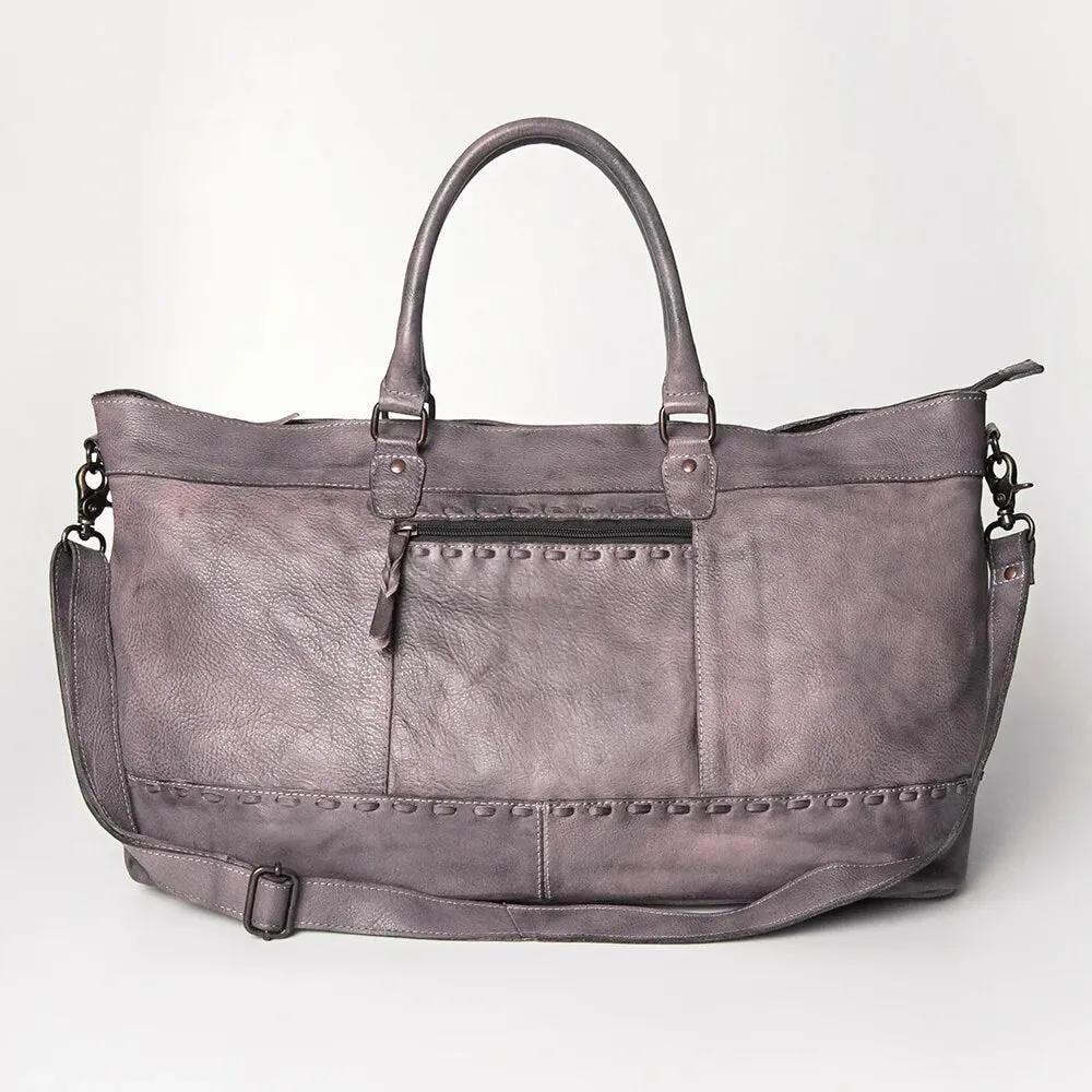 The Wilcox Royal Vintage Leather Weekender Duffel Bag