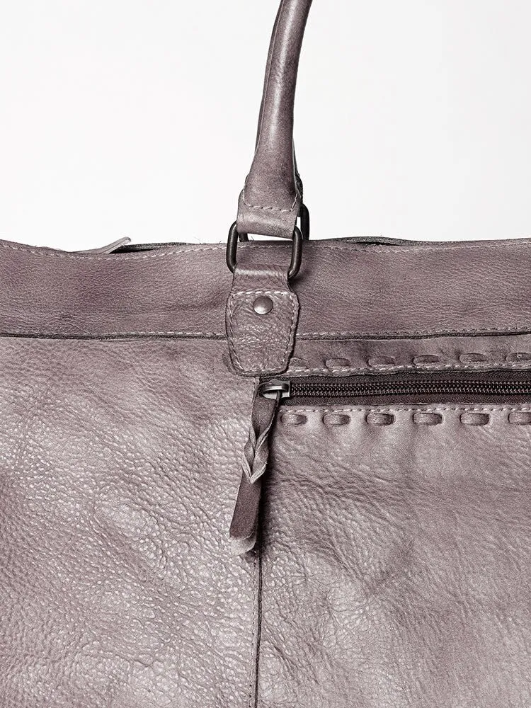 The Wilcox Royal Vintage Leather Weekender Duffel Bag