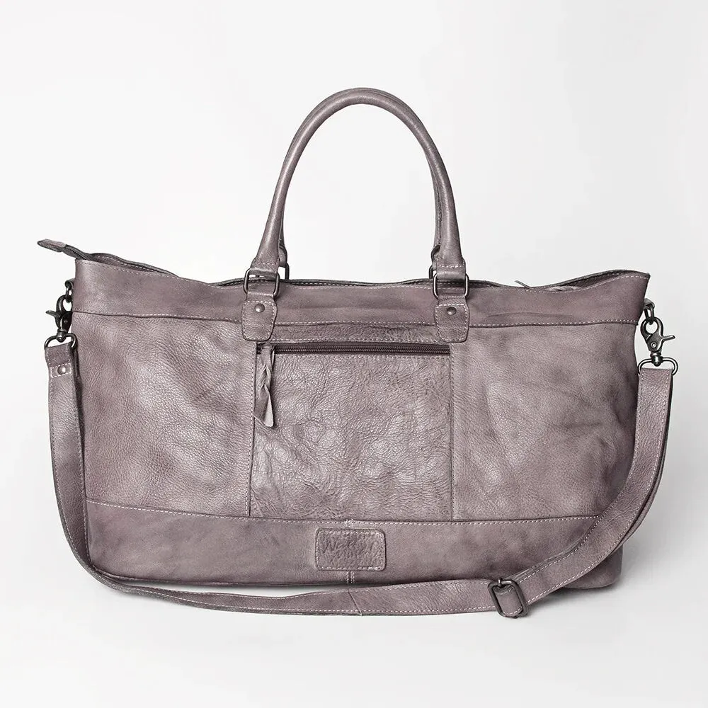 The Wilcox Royal Vintage Leather Weekender Duffel Bag