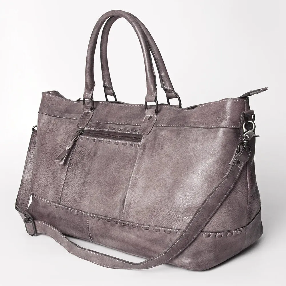 The Wilcox Royal Vintage Leather Weekender Duffel Bag